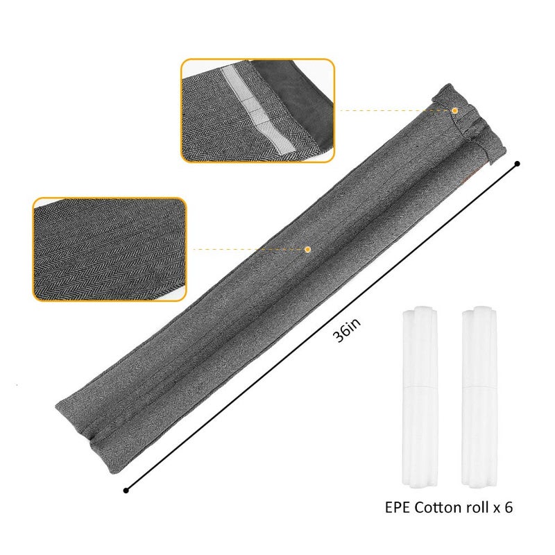 VISEMAN 36 Inch Under Door Stopper-Door Noise Blocker, Double Sided Door Stopper, Machine-Washable - Image 2